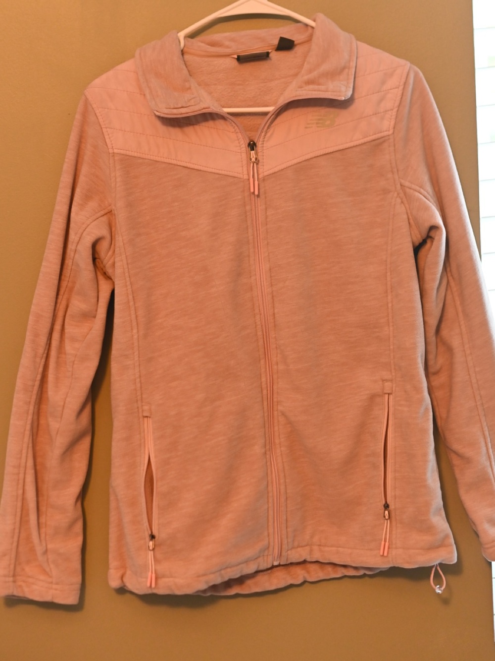 New Balance Women's Pale Pink Full-Zip Jacket